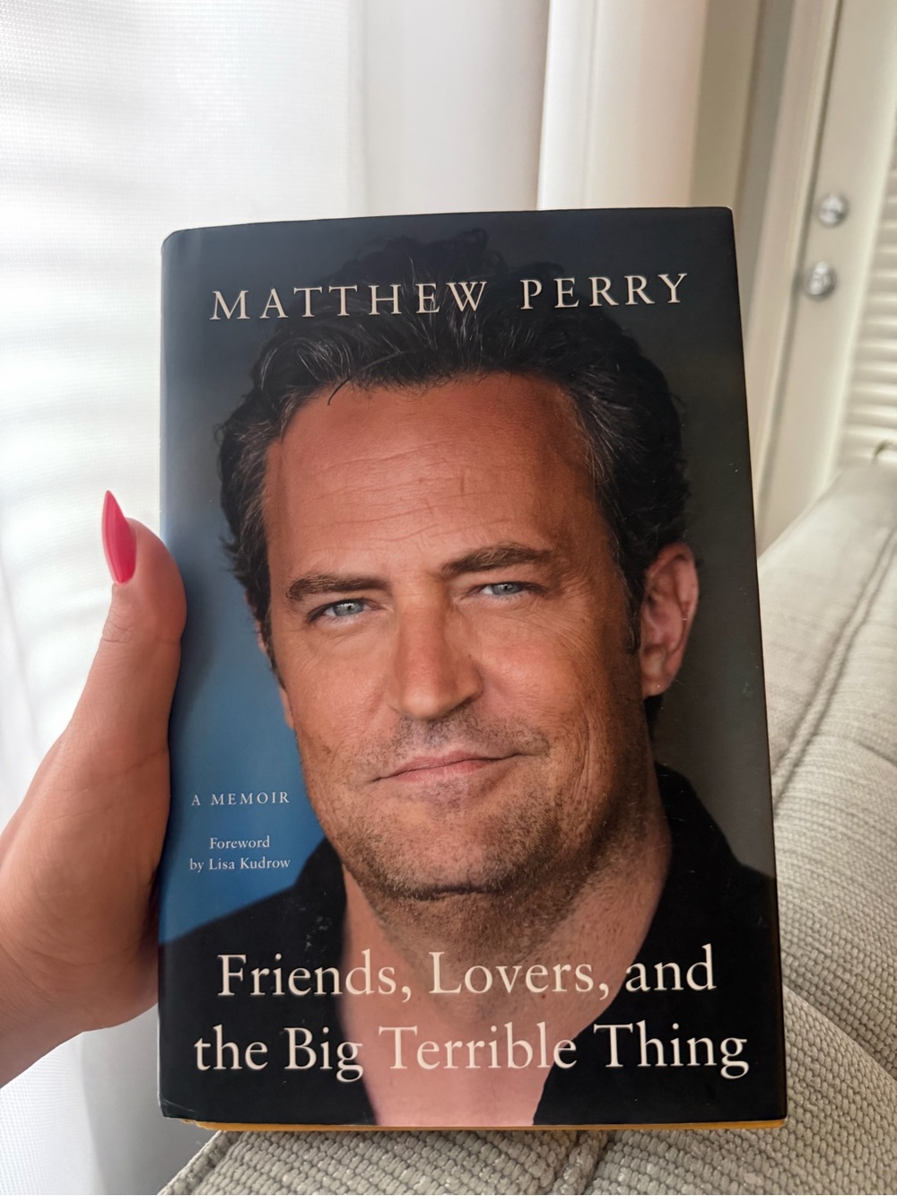 Matthew Perry Friends, Lovers, and the Big Terrible Thing Memoir Hardcover Book